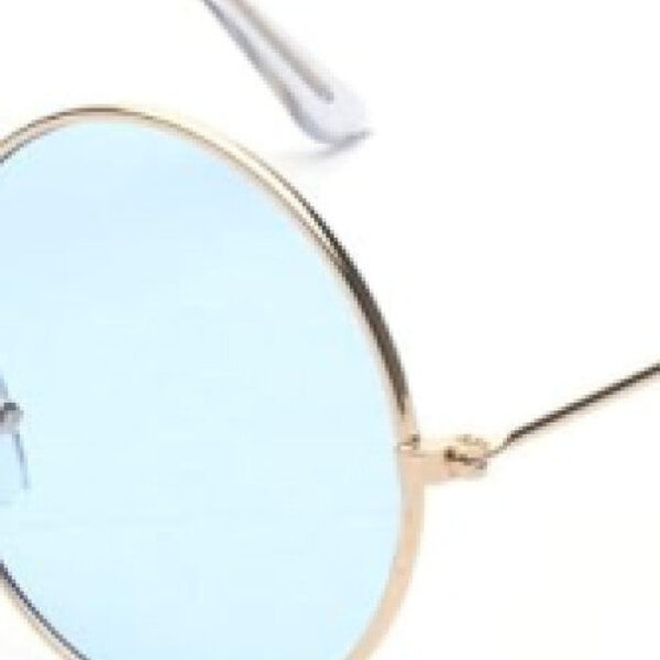 Round Small Flat Sunglasses Circle Metal Vintage Hippie Glasses
