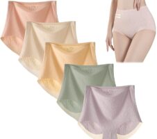 Seamless High Waist Butt Lift Panties (Pack Of 5 )