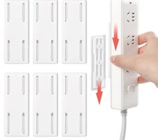 Self Adhesive Power Strip Holder WiFi Remote Control Router Computer Kitchen Home Office (Pack of 6)