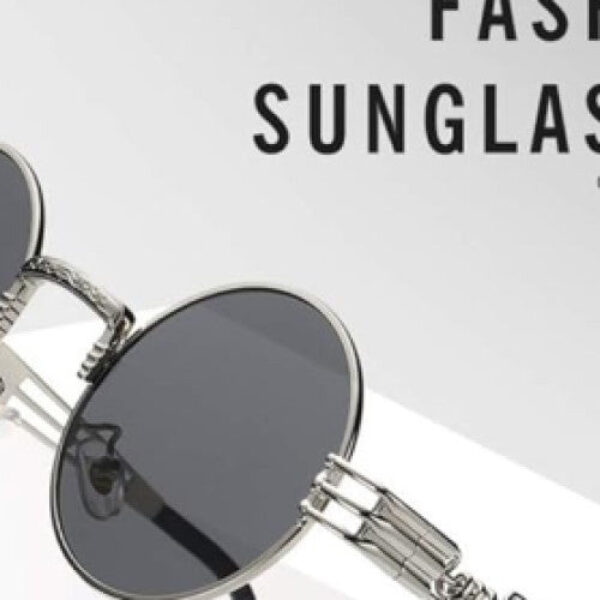 Steampunk Round Sunglasses Gothic Metal Circle Frame