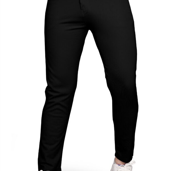 Black Cotton Blend Formal Trousers Pants For Mens