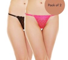 Thong Panties for Women with Initials ( Pack of 2 )