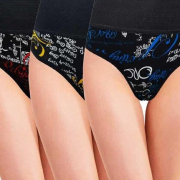 Woman Hipster Black Panty (Pack of 3)