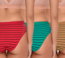 Women Bikini Cotton Multicolor Panty (Pack of 3)