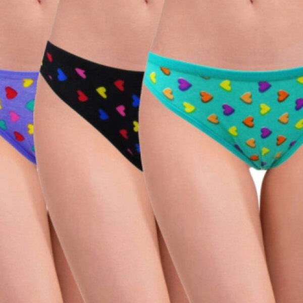 Women Cotton Silk Hipster Multicolor Panties Combo -100% Cotton ( Pack of 3 )
