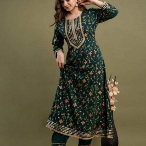 Women Floral Print Anarkali Kurta Set