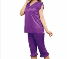 Women Night Suit (Purple, S)