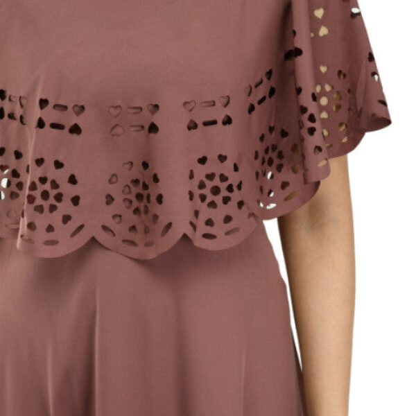 Women Solid Brown Maxi Dress