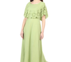 Women Solid Light Green Maxi Dress