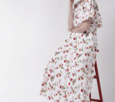 Women White Cape Sleeve Maxi Dress