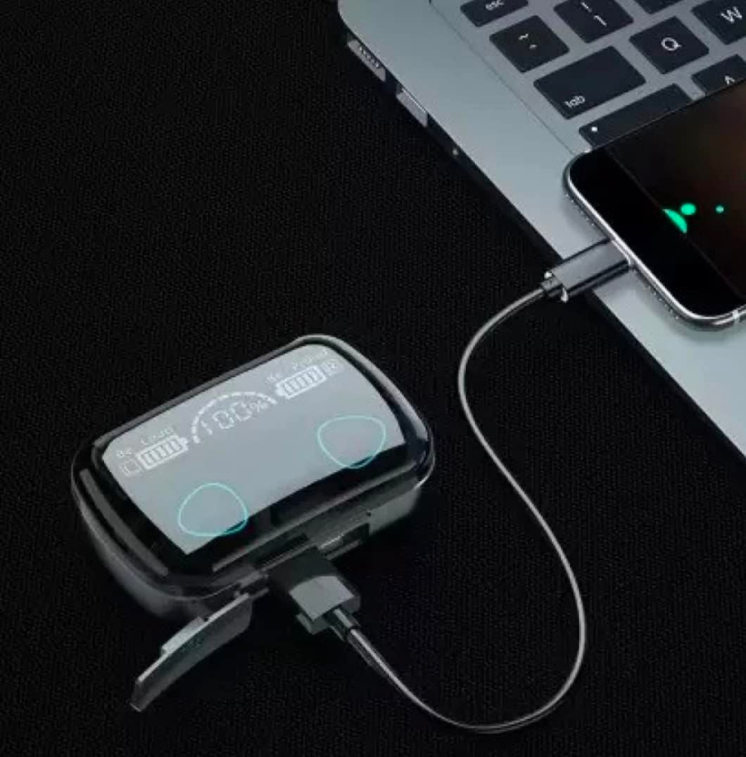 wxbfljen2wjhkuok63n7 M10 TWS Wireless Earphone Bluetooth Headsets Noise Reduction Headphones with Digital Display Black SourceInfi