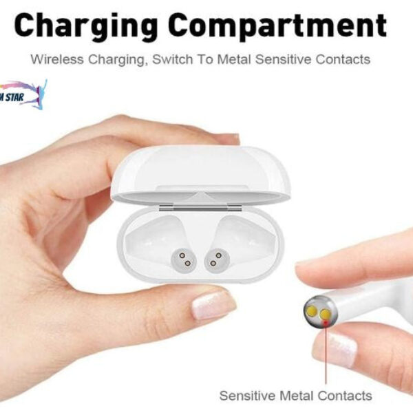 i12 Earbuds with Charging Case Support All Smartphones & Tablets (White)