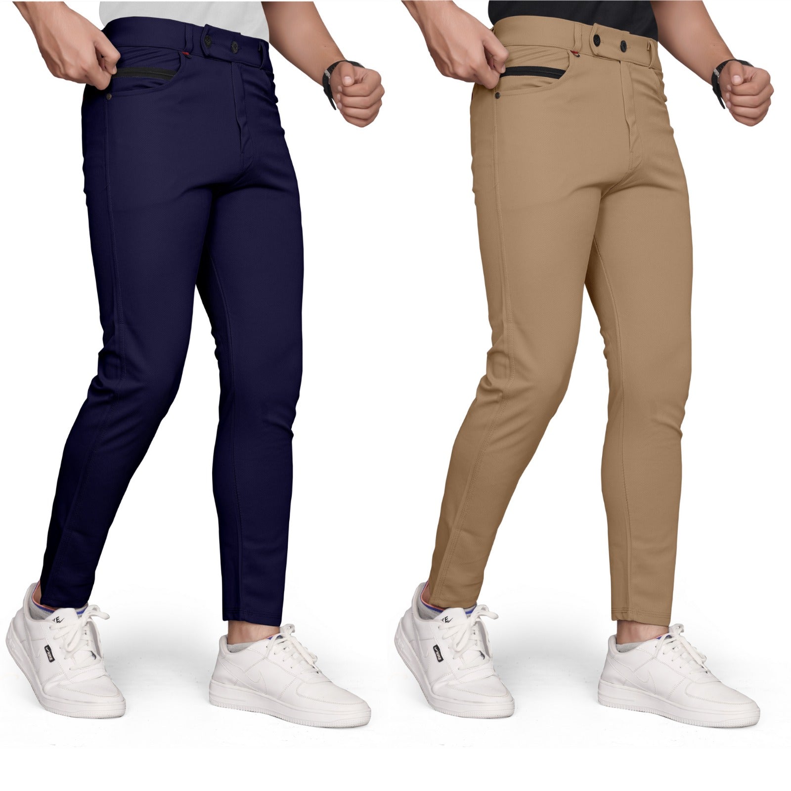 ybdlvwqyplqen2fw5yig Fit Casual Trouser Pants (set of 2) SourceInfi